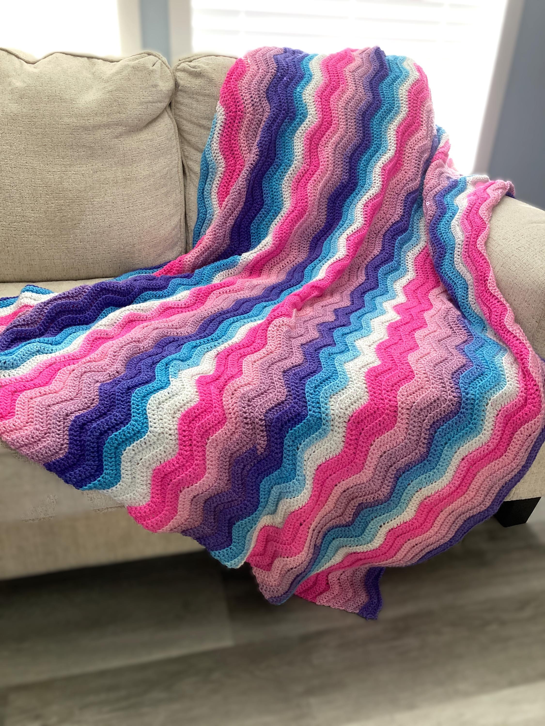 34 Sharp Chevron Crochet Pattern: Master the Zigzag with Ease 18 Ripple Crochet Blanket Pattern Easy Afghan in 5 Sizes