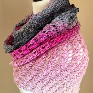 Feeling Flirty Lacy Shell Shawl Crochet Pattern - Etsy
