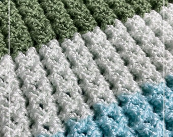 3D Crochet Textured Throw, Extra Snuggle Factor, Luxurious Chunky Crochet Blanket, Hudson Soft and Bulky Baby Blanket Crochet Pattern