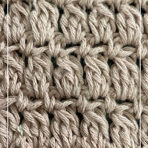 Step-by-Step Tutorial for Crocheting the Double Crochet Cluster Stitch Pattern, includes photos and video tutorial