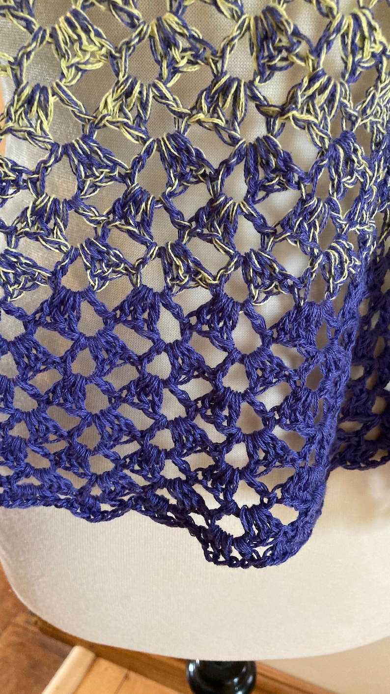 Crochet Pattern, Easy Rectangular Shawl, Aurora Borealis, Stunning Lacy ...