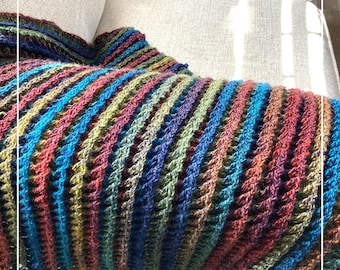 3D ZigZag Waffle Crochet Throw Blanket Pattern, Make Any Size – 4 Suggested Sizes, Reversible textured throw PDF-Blanket pattern