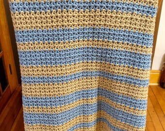 Crochet Rustic Country Blanket, v-stich Crochet Afghan Pattern, Crochet Pattern Digital Download, Crochet Blanket Pattern