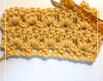 Primrose Stitch Crochet Tutorial PDF | Easy Textured Crochet Stitch Pattern | Beginner Friendly Crochet Stitch Guide