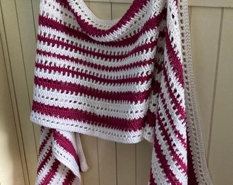 Blushing Beauty Shawl Crochet Pattern, Easy Crochet Pattern, Lacy Shawl, Crochet Prayer Shawl, Easy Crochet Shawl