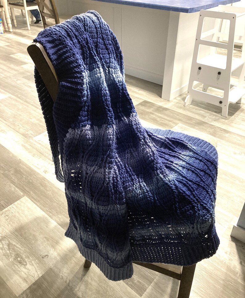 Crochet Easy Beginner Cable Blanket With Video Tutorials and Written ...