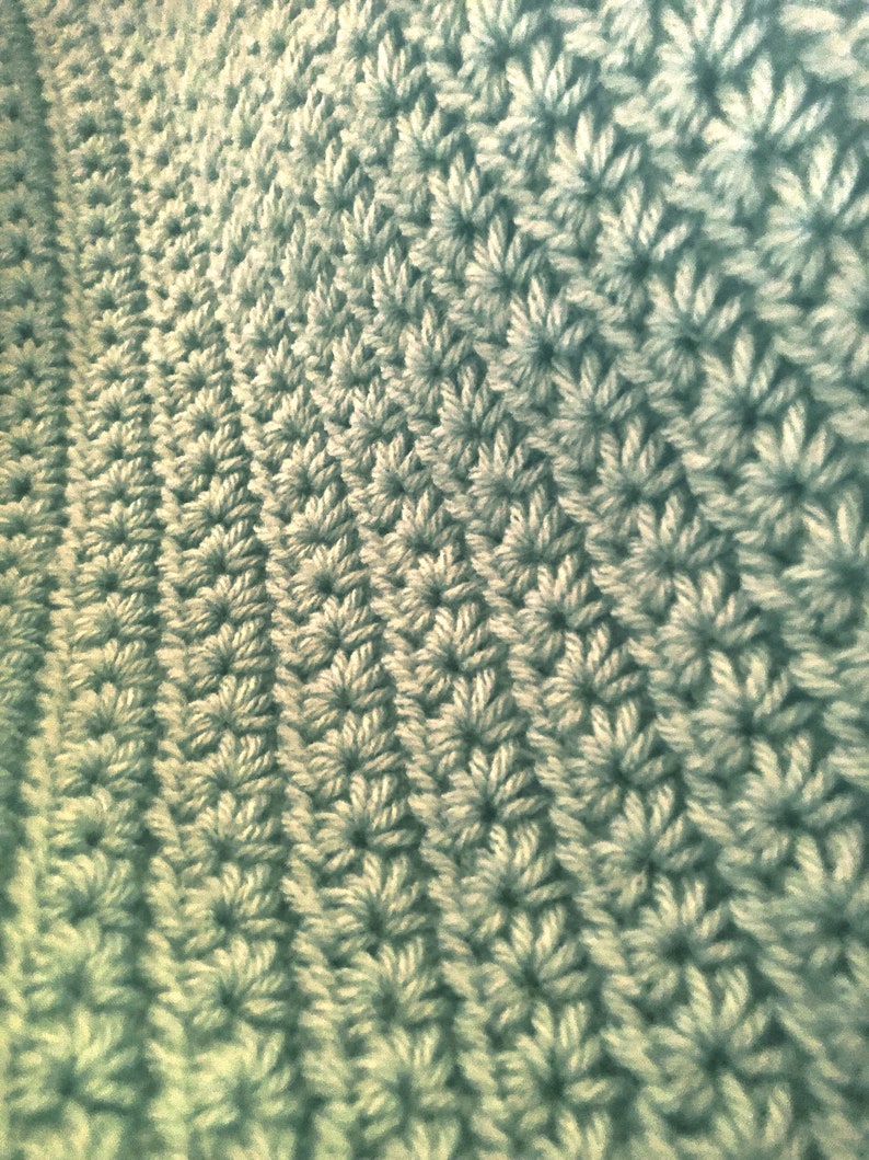 Blooming Crochet Star Stitch Blanket Pattern, Textured Crochet Blanket, Daisy Stitch Blanket Pattern, Farmhouse Blanket image 1