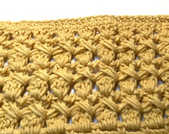Crossweave Crochet Stitch Pattern | Textured Reversible Crochet Stitch Tutorial | 2 Row Repeat | Instant PDF Download