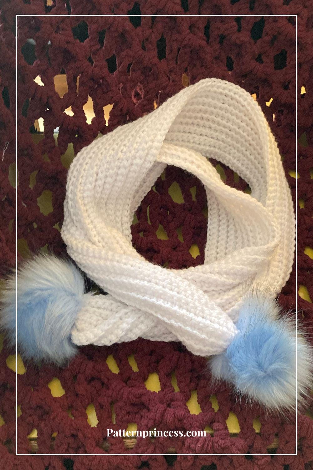 CROCHET PATTERN, Beginner-friendly Easy Ribbed Pom Pom Scarf Crochet ...