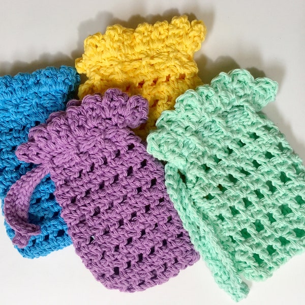 Simple Bar Soap Holder, Easy Crochet Pattern, Rustic Crochet Soap Saver Pattern, Draining Soap Dish, Eco-Friendly Bathroom Accessory