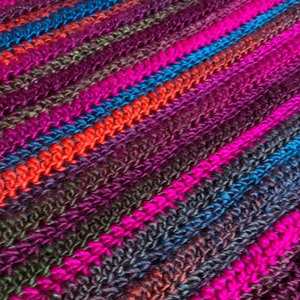 Vibrant 4-Hour Crochet Table Runner, beginner crochet pattern, easy dining room table topper image 5