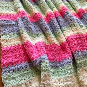 Cochet Pattern, Chunky Blanket Crochet Pattern, Easy bulky afghan, Crochet Cotton Candy Fluffy Blanket, Soft and Chunky afghan Pattern