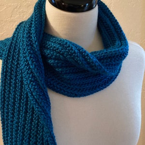 Ribbed Knit Look Crochet Scarf Pattern, Beginner Easy (PDF Pattern) - Etsy