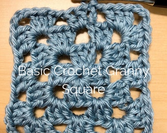 How to Crochet the Classic Granny Square, beginner crochet tutorial, easy square crochet pattern