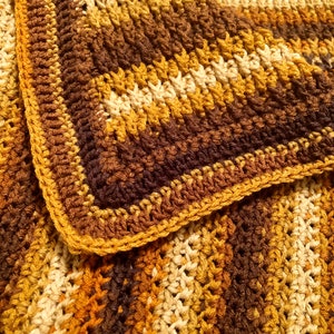 Latte Delight Crochet Blanket, Alpine Stitch Crochet Afghan Pattern, Textured Crochet Blanket Pattern, Crochet Pattern Digital Download image 8