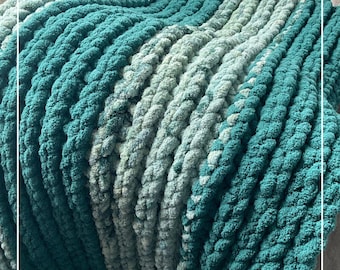 Crochet Pattern & Video, Chunky Log Cabin Easy Throw, Jumbo Blanket Yarn Pattern, Easy Chunky Throw, Jumbo Crochet Blanket PDF 6 sizes