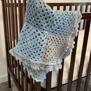 Granny Square Baby Blanket Crochet Pattern, Crib Blanket Pattern, Car Seat Pattern, Beginner Crochet Pattern image 9