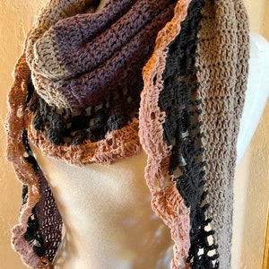 Easy Shawl Wrap Crochet PATTERN, Journey Through the Stones Crochet Shawl Pattern, How to Crochet Shawl PDF, Easy Crochet Pattern Women image 8