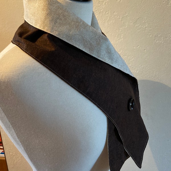 Button Up Neck Cowl Muster, Schnittmuster für Frauen, Wende-Halswärmer-Schal-Muster für Anfänger, einfaches Schnittmuster