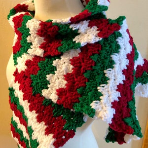 Joyful and Festive Holiday Scarf, Crochet Patterns, 2 Easy Crochet Scarf Patterns, Christmas Scarf, ribbed scarf, granny spike stitch image 3