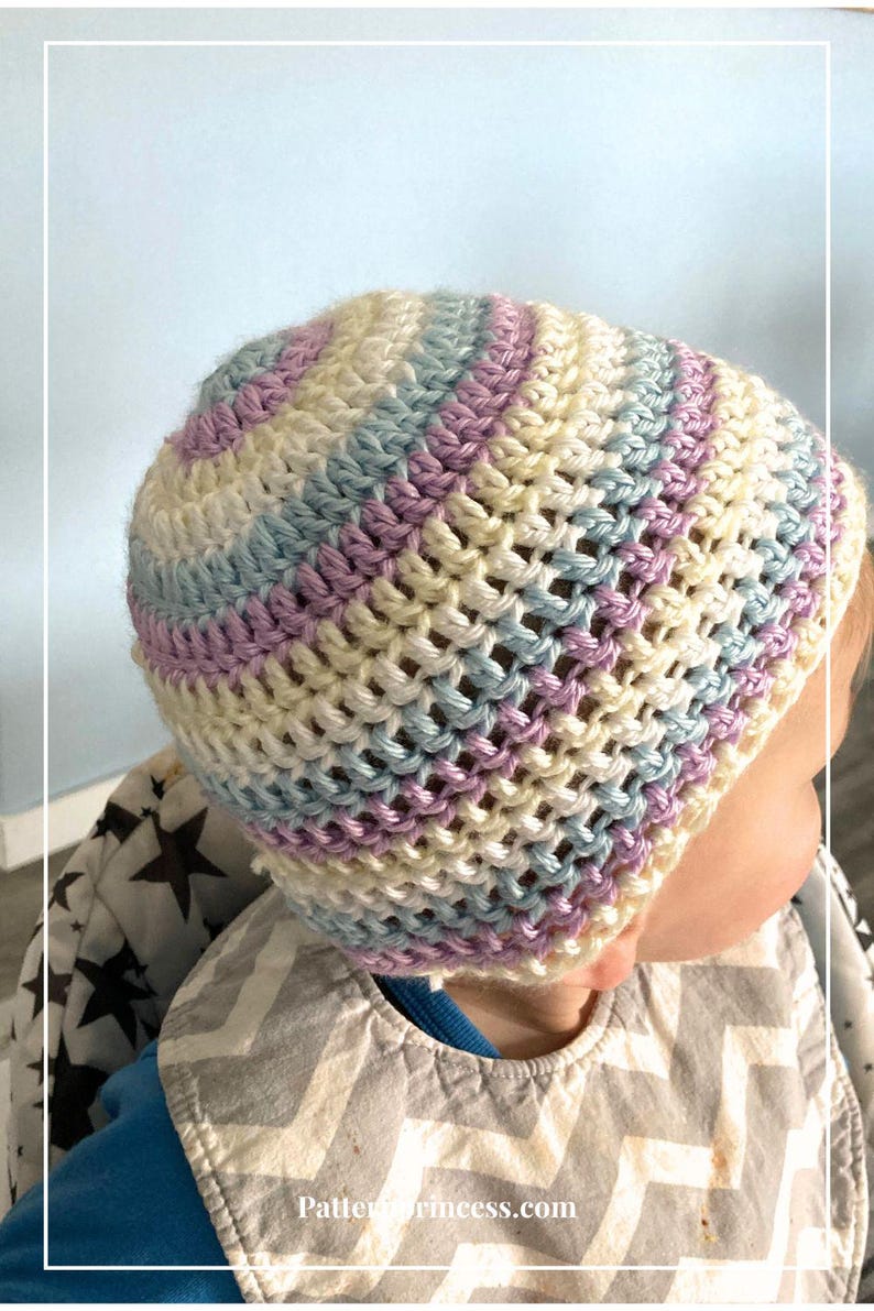 Easy Crochet Beanie Pattern, 6 Sizes, Beginner Hat (PDF Pattern) - Etsy