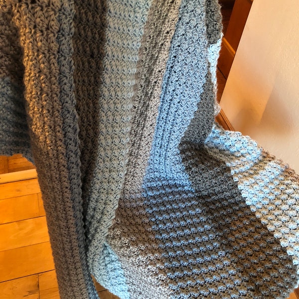 Easy Crochet Blanket Pattern, Crochet Blanket Stitch, Man Blanket Pattern, Incredibly Easy Afghan, Harbor Mist Afghan