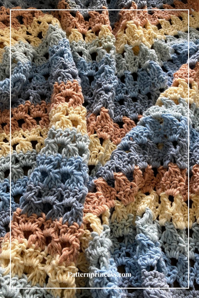 Quick and Easy Crochet Blanket, Crochet Blanket Tutorial , Crochet Modern Granny Blanket Pattern, Easy Crochet Patterns image 1
