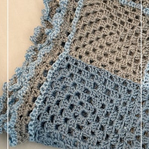 Granny Square Baby Blanket Crochet Pattern, Crib Blanket Pattern, Car Seat Pattern, Beginner Crochet Pattern image 5