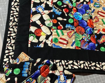 ボウリングテーブルランナーのパターン、マグカップラグ、初心者向け裁縫（PDFパターン）