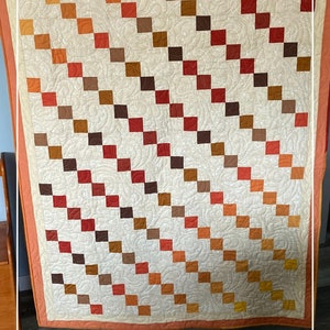 Easy Four Patch Quilt Pattern Ombre Sunset, Favorite Four Patch Quilt Pattern, Easy Quilt Patterns PDF Baby Quilt Pattern, Four sizes image 8