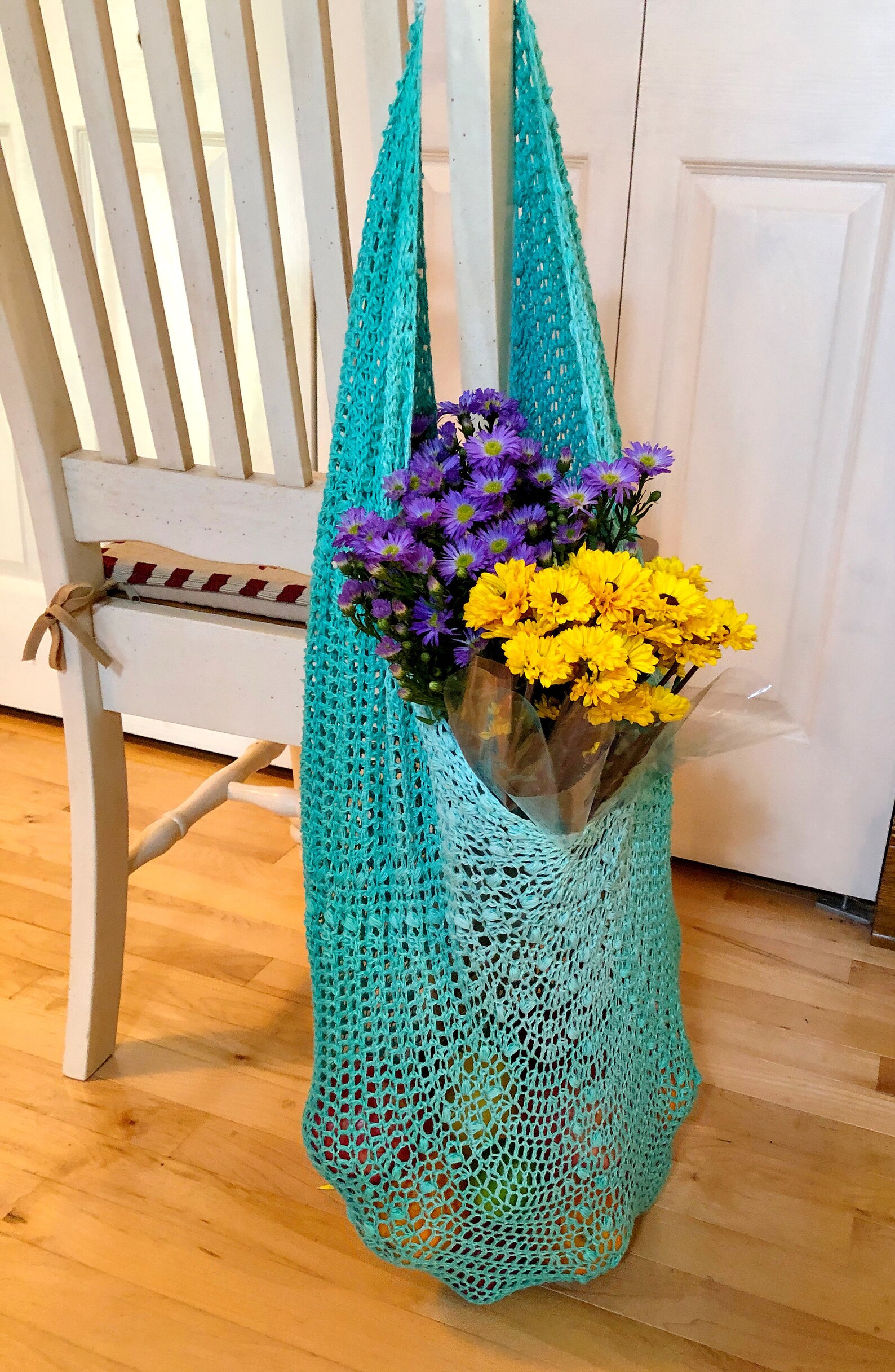 Large Crochet Mesh Market Bag Mesh Crochet Bag Ecofriendly Etsy