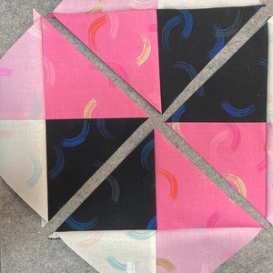Easy Hourglass Quilt Block Tutorial Learn to Make 4 at a Time Printable PDF image 1