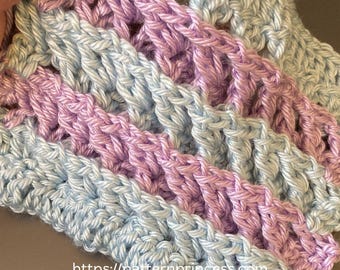 3D ZigZag Waffle Crochet Stitch Pattern (PDF Download)