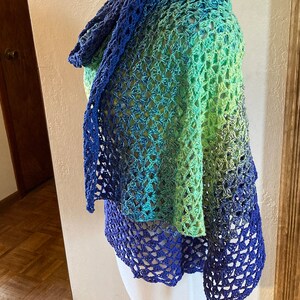 Crochet Pattern, Easy Rectangular Shawl, Aurora Borealis, Stunning Lacy ...