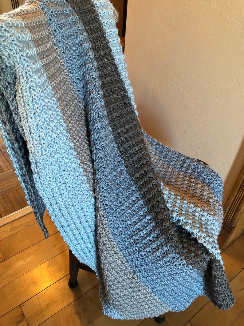 Easy Crochet Blanket Pattern Crochet Blanket Stitch Man Etsy