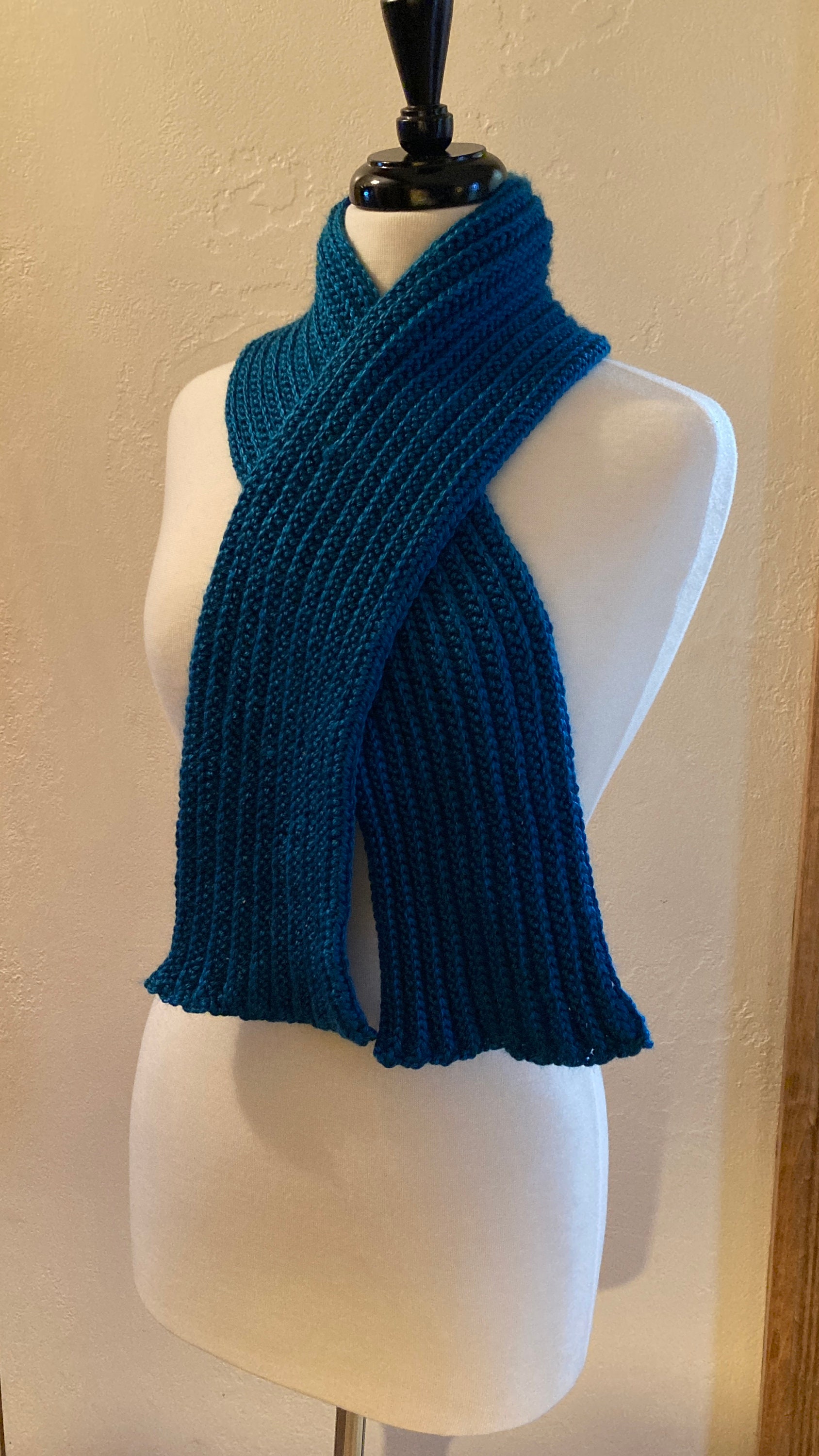 Ribbed Knit Look Crochet Scarf Pattern, Beginner Easy (PDF Pattern) - Etsy