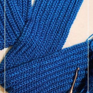 Ribbed Knit Look Crochet Scarf Pattern, Beginner Easy (PDF Pattern) - Etsy