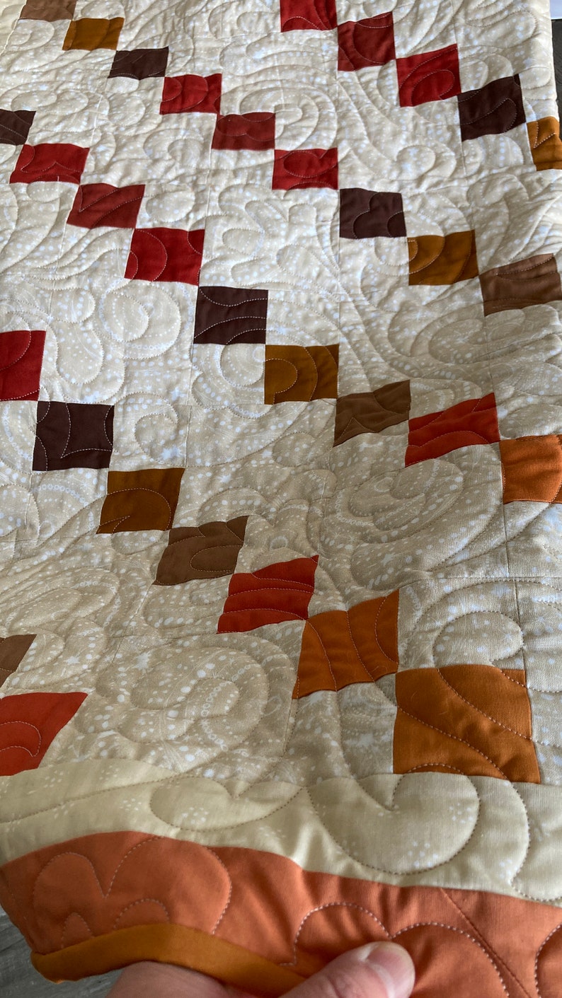 Easy Four Patch Quilt Pattern Ombre Sunset, Favorite Four Patch Quilt Pattern, Easy Quilt Patterns PDF Baby Quilt Pattern, Four sizes image 10