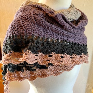 Easy Shawl Wrap Crochet PATTERN, Journey Through the Stones Crochet Shawl Pattern, How to Crochet Shawl PDF, Easy Crochet Pattern Women image 6