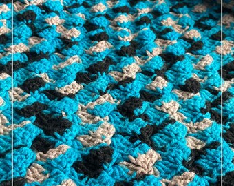 Easy Crochet Toddler Blanket Dinosaur Friends, Easy Crochet Baby Blanket, Throw Blanket, Afghan for Babies and Toddlers