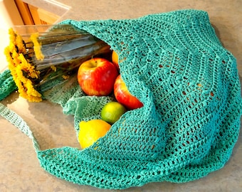 Large Crochet Mesh Market Bag, Mesh Crochet Bag, Eco-Friendly Tote, Shopping Bag, Reusable Shopping Bag, Market Bag Pattern Digital PDF