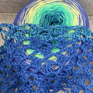 Crochet Pattern, Easy Rectangular Shawl, Aurora Borealis, Stunning Lacy ...