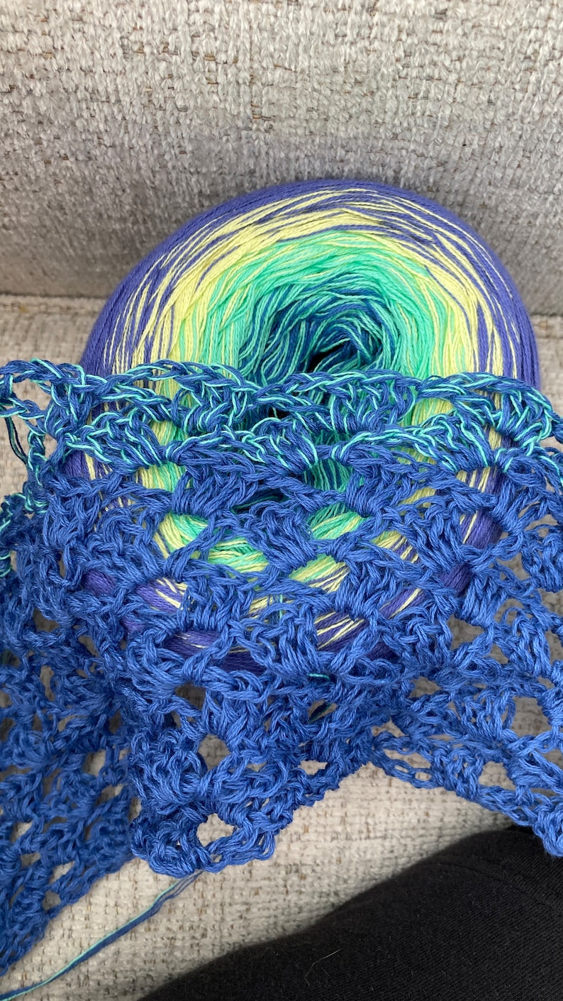 Crochet Pattern, Easy Rectangular Shawl, Aurora Borealis, Stunning Lacy ...