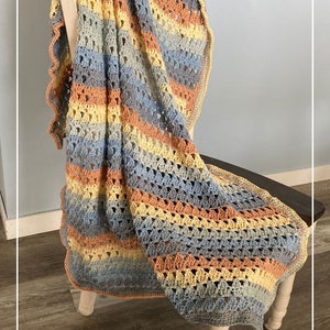 Quick and Easy Crochet Blanket, Crochet Blanket Tutorial , Crochet Modern Granny Blanket Pattern, Easy Crochet Patterns image 2
