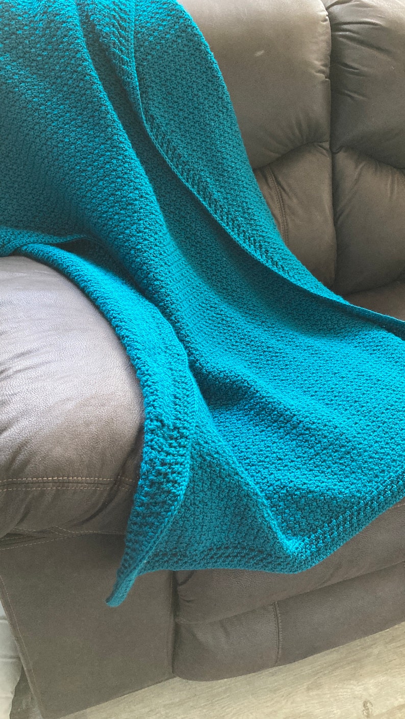 Textured Crochet Blanket Pattern Family Crochet Throw Blanket Etsy