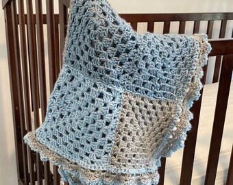 Granny Square Baby Blanket Crochet Pattern, Crib Blanket Pattern, Car Seat Pattern, Beginner Crochet Pattern