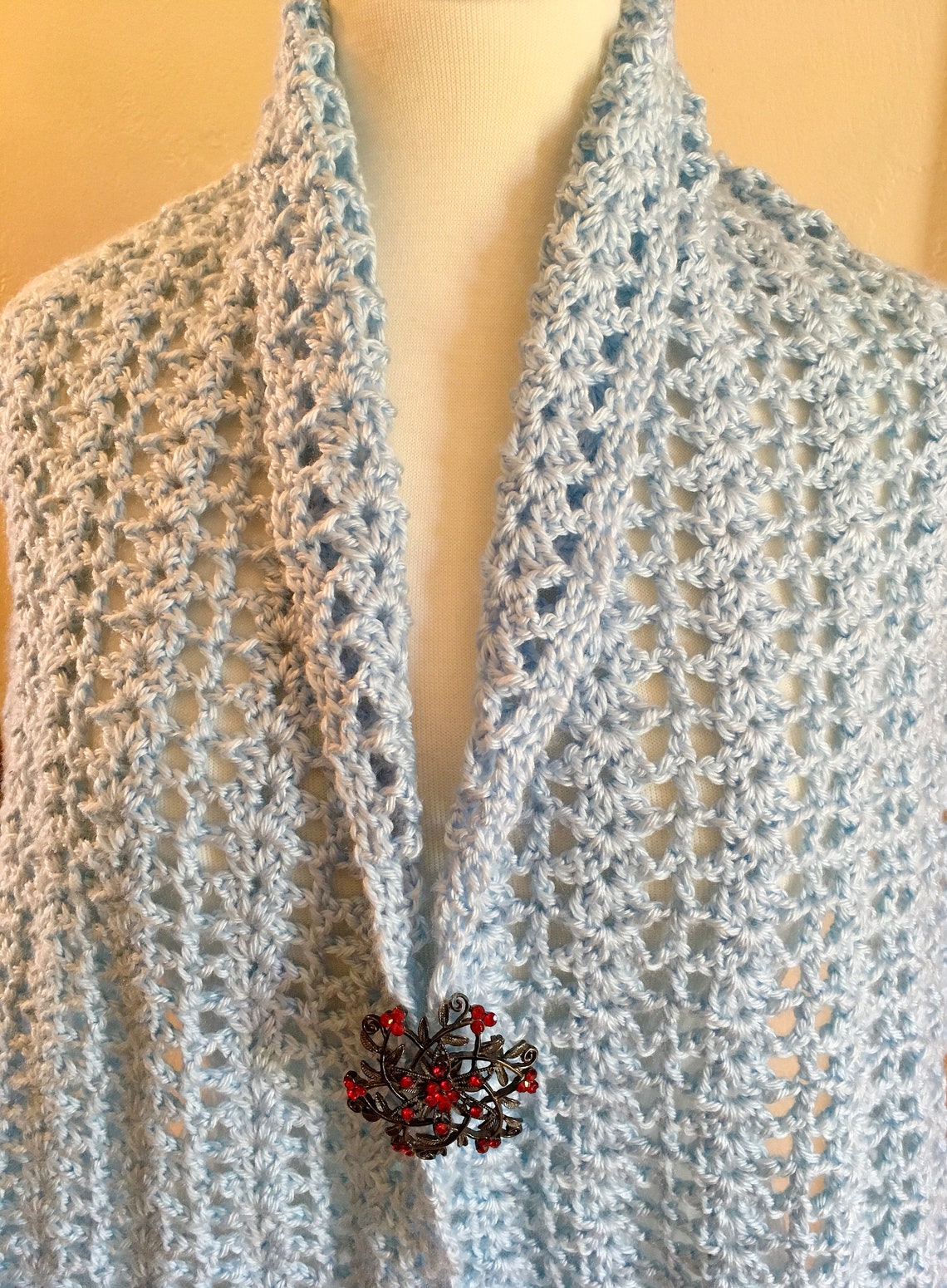 Lacy Lindsey Crochet Shawl Pattern Crochet Prayer Shawl Easy Etsy