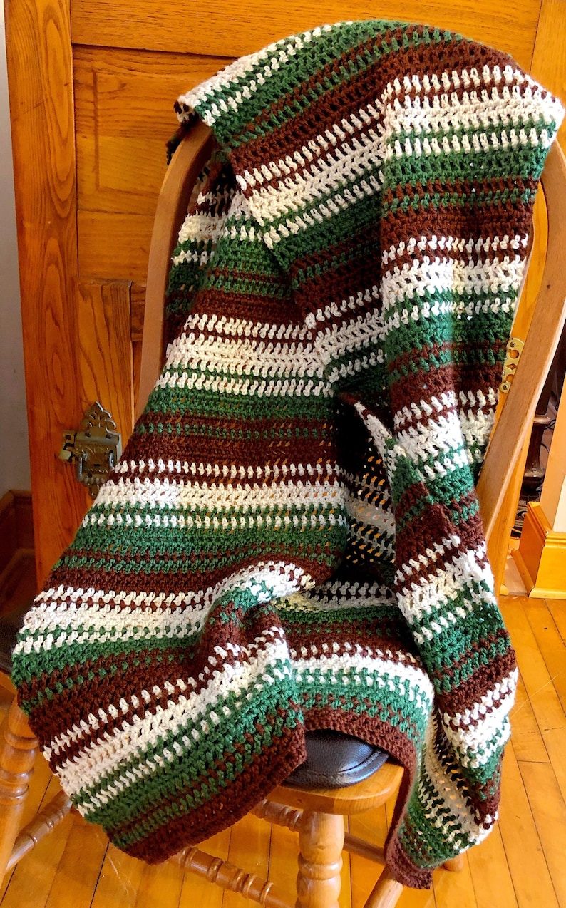 Simple Inspiring Crochet Blanket Pattern Country Throw Easy Etsy