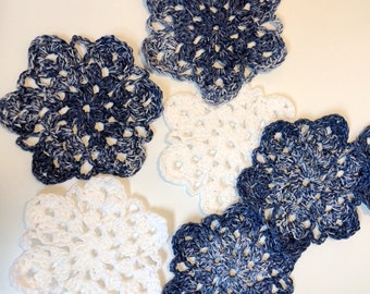 Crochet Snowflake Coaster Pattern, Beginner Tutorial (PDF Pattern)