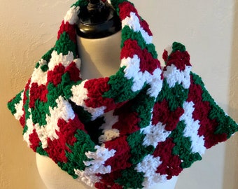 Joyful and Festive Holiday Scarf, Crochet Patterns, 2 Easy Crochet Scarf Patterns, Christmas Scarf, ribbed scarf, granny spike stitch